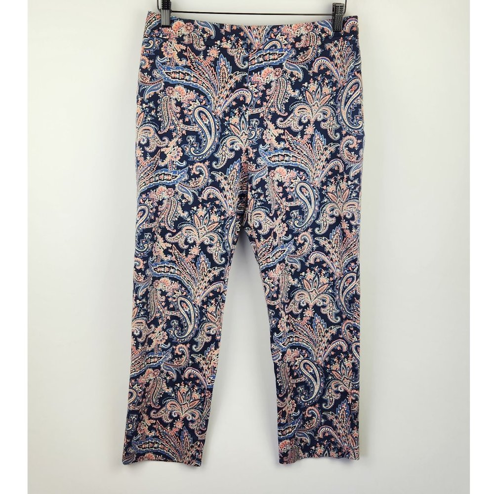 Pendleton Women's Paisley Office Career Work Pants Slacks sz 8 *Flawed*